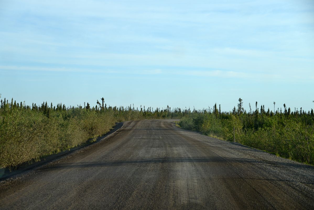 01A The Paved Road At Inuvik Quickly Gives Way To The Dempster Highway Dirt Road Between Inuvik Northwest Territories And The MacKenzie River Ferry